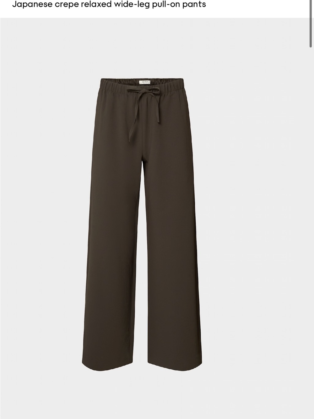 Aritzia Wide-Leg Pull-On Pants - Brown